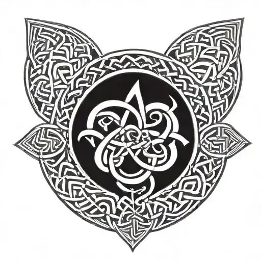 Celtic symbol for father & daughter & celtic symbol for father & son x 2 tattoo design idea