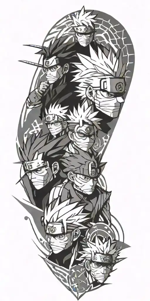 satoru gojo, hatake kakashi and obito uchiha tattoo ideas tattoo design idea