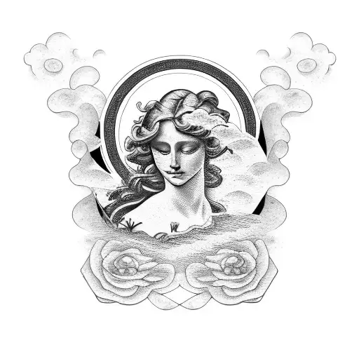 the birth of venus tattoo design idea