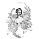 the birth of venus tattoo design idea