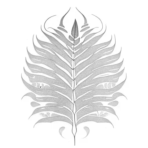 fern pattern tattoo design idea