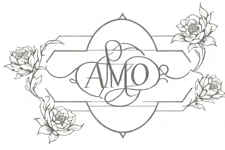 amor fati stoic concept tattoo design idea