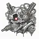 CALL OF DUTY ZOMBIES COVER WITH " SNAGLES BEHINDIT tattoo design idea