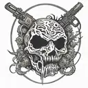 CALL OF DUTY ZOMBIES COVER WITH " SNAGLES BEHINDIT tattoo design idea