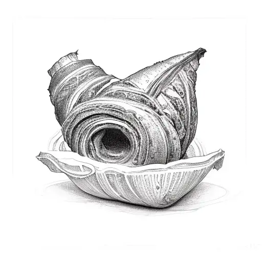 croissant tattoo design idea