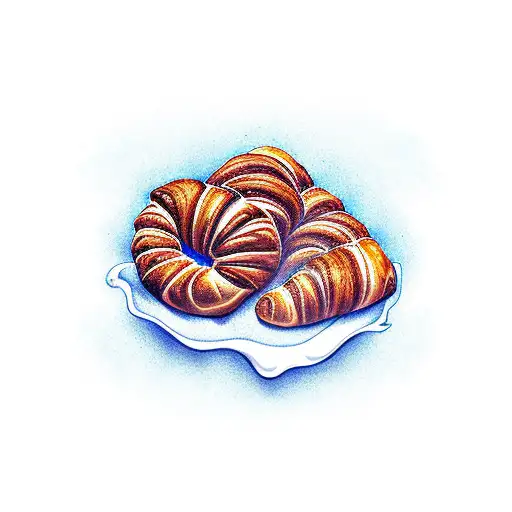 croissant tattoo design idea