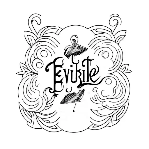 A minimalist tattoo of a lyric from Taylor Swift's Evermore album tattoo design idea