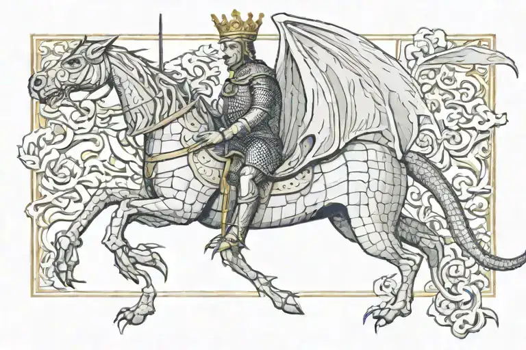 Dragon king Baldwin IV tattoo design idea