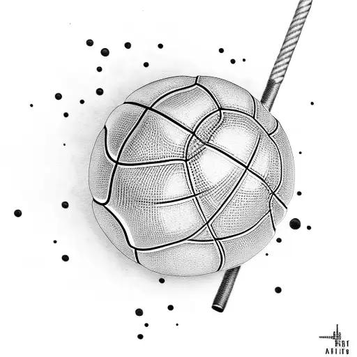 basketball and family tattoo design idea