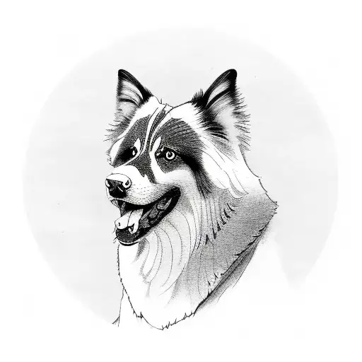 himalayan sheepdog tattoo design idea