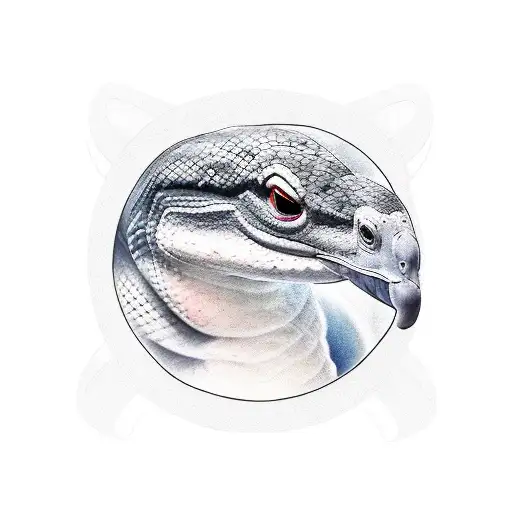 serpiente cara de pato  tattoo design idea