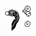 serpiente cara de pato  tattoo design idea