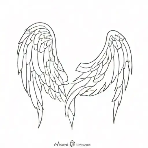 fallen angel wings tattoo design idea