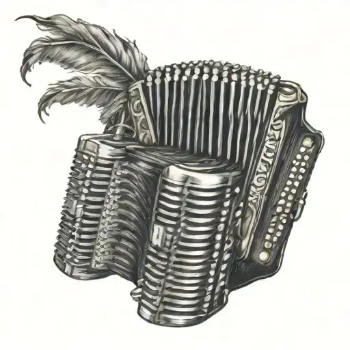 vallenato accordion tattoo design idea