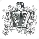 vallenato accordion tattoo design idea