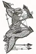 arrow Peter pan tattoo design idea