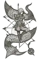 arrow Peter pan tattoo design idea