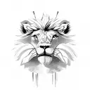 lion lamb Calvary cross  tattoo design idea