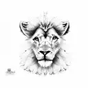 lion lamb Calvary cross  tattoo design idea