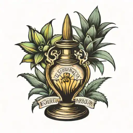 agave hourglass mezcal tattoo design idea