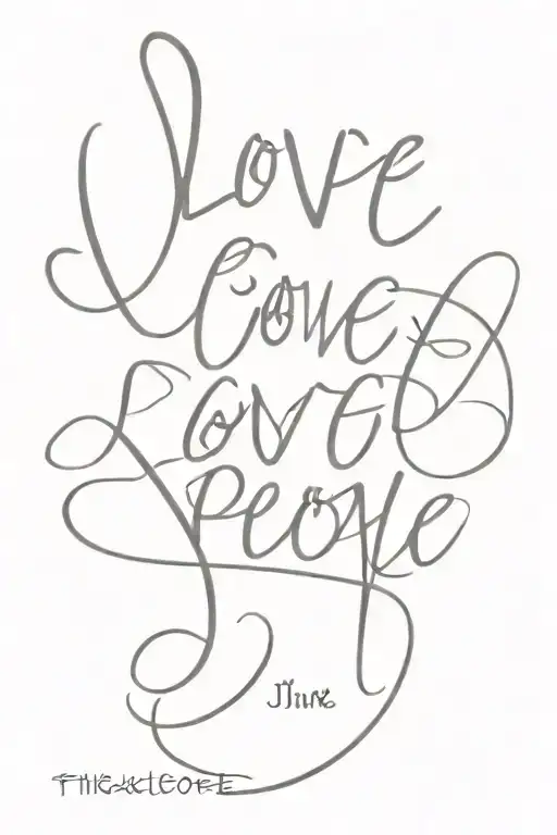 Christian bible scripture "Love God Love People" tattoo design idea