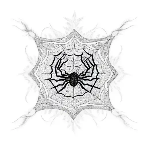 spider web  tattoo design idea