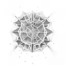 geometric spider web  tattoo design idea