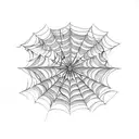 geometric spider web  tattoo design idea
