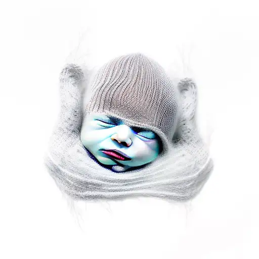 newborn son tattoo design idea