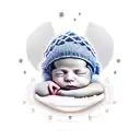newborn son tattoo design idea