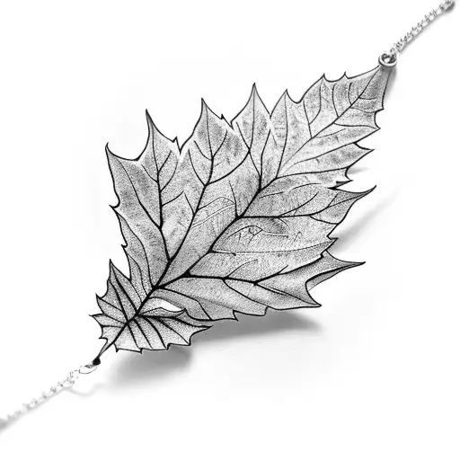 leaves bracelet tattoo design idea