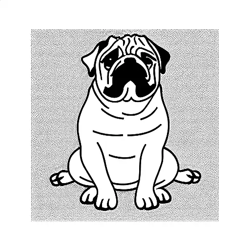 pug, english bulldog and french poodle tattoo design idea