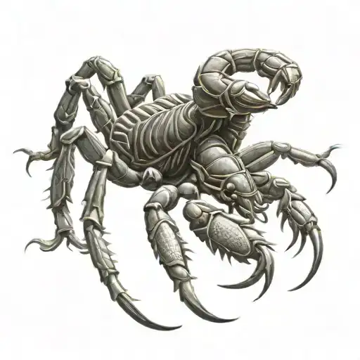 scorpion crawling tattoo design idea