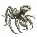 scorpion crawling tattoo design idea