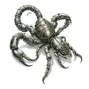 scorpion crawling tattoo design idea