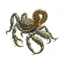scorpion crawling tattoo design idea