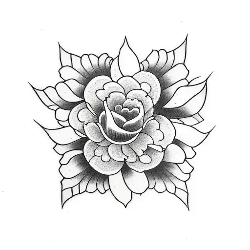 Japanese "Lily" Tattoo Idea BlackInk AI