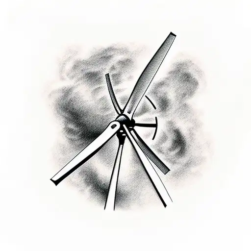wind turbine Sweden tattoo design idea