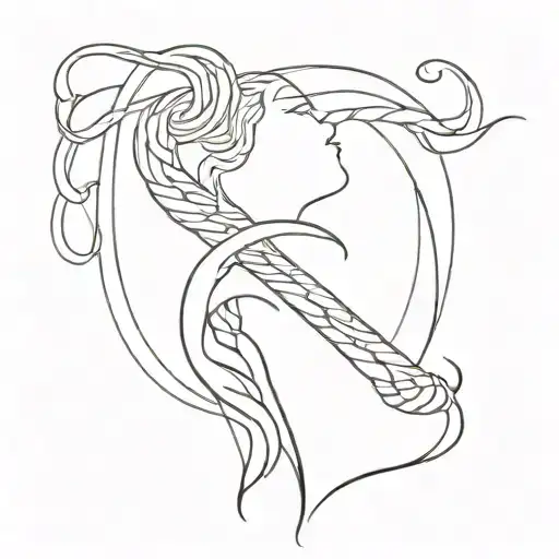 Gemini and the Snake tattoo design idea