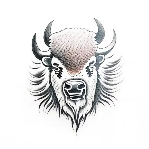 Bison tattoo design idea