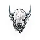 Bison tattoo design idea