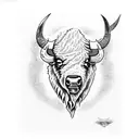 Bison tattoo design idea