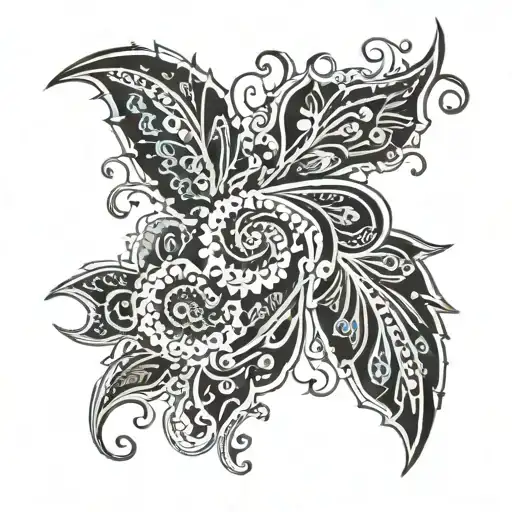 Paisley pattern tattoo design idea
