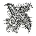 Paisley pattern tattoo design idea