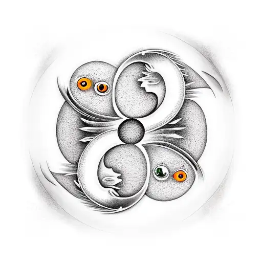 Koi Yin and Yang tattoo design idea