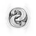 Koi Yin and Yang tattoo design idea