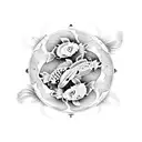 Koi Yin and Yang tattoo design idea