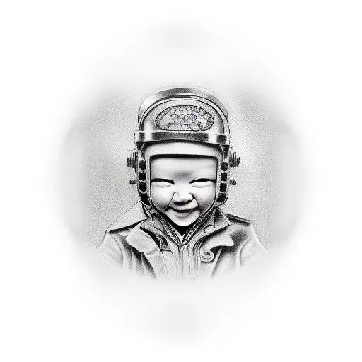 Lucky kid tattoo design idea