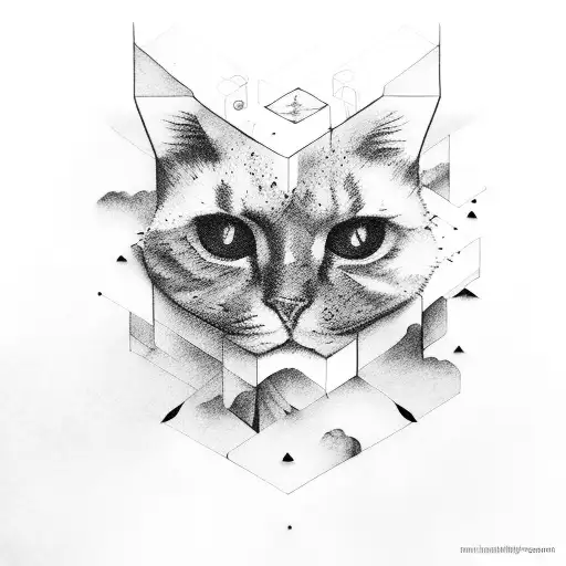 black rectangle with dark clouds inside tattoo design idea