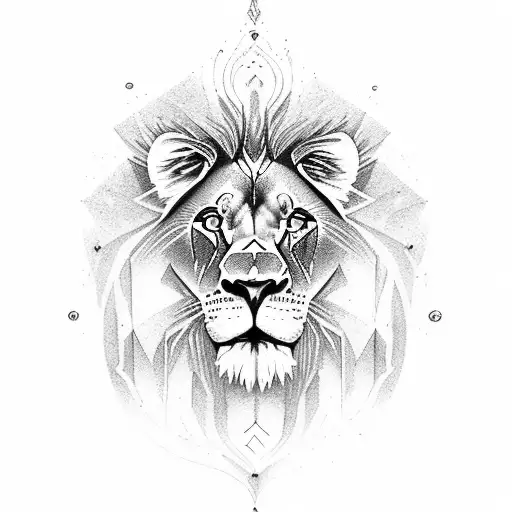 lion scar  tattoo design idea